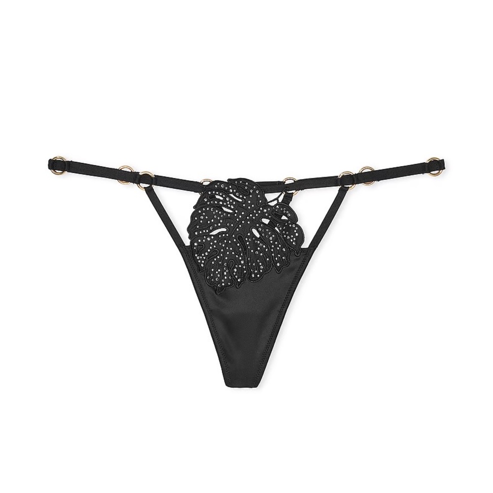 NWTs Victoria Secret Very Sexy Thong- Tropical Leaf Hardware V-String Panty